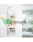 Стенен рафт за баня 3 реда органайзер за баня и кухня